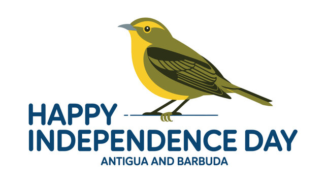 Happy Independence Day Antigua and Barbuda Bird National Celebration - Powered by Adobe
