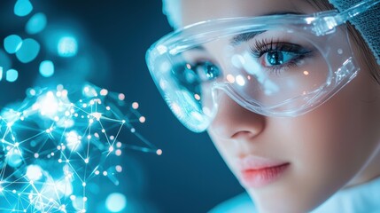 Manufacturing Workers assembling high tech gadgets in a sterile cleanroom environment.