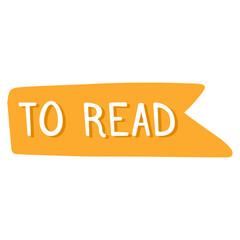 Orange Banner With White Text To Read On Transparent Background Hand Drawn Doodle Style
