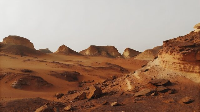 Red layered desert rock texture background