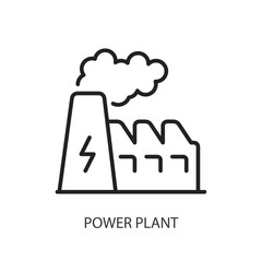 Power plant thin line icons. Original vector illustration.
