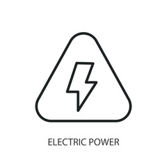 Electric power thin line icons. Original vector illustration.