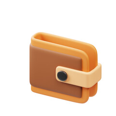 Modern 3D Render Wallet Financial Object For Saving and Spending Money