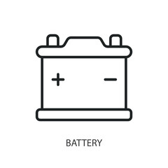 Battery thin line icons. Original vector illustration.