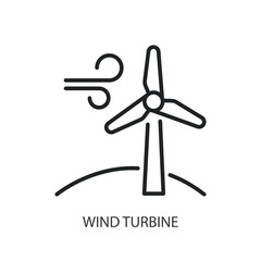 Wind turbine thin line icons. Original vector illustration.
