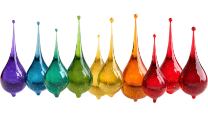 set of colorful drops