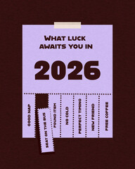 Lucky Draw for the New Year - New Year's Fortune Concept Illustration