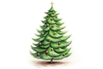 Fototapeta premium Decorated christmas tree plant pine anticipation.