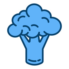 Broccoli Single Icon Vector Collection 