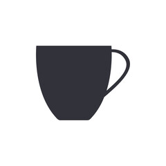 Elegant Coffee Cup Shape Drinkware Still Life Silhouette