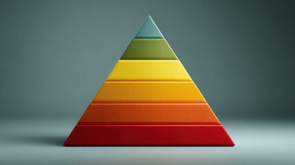 Colorful pyramid of blocks demonstrating a gradient of loyalty spectrum in an engaging and playful visual representation