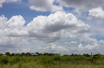 Beautiful blue sky cloud background view.