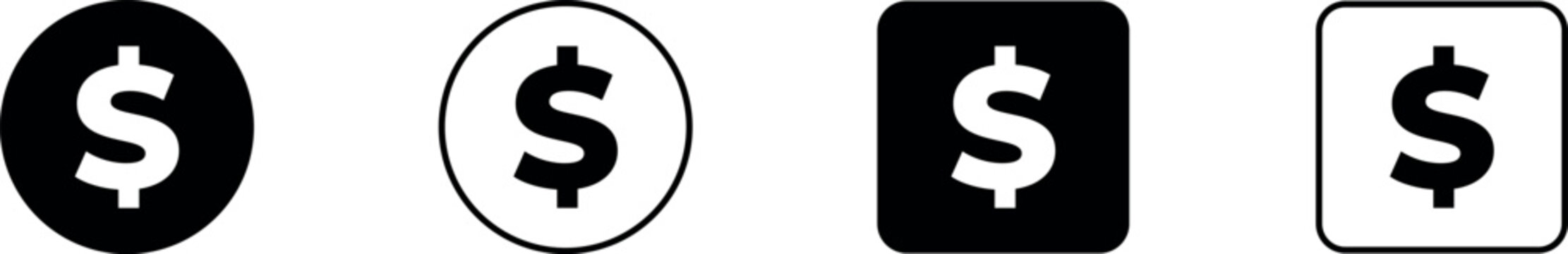 dollar sign isolated on transparent background. dollar icon for your web site design, logo, app, UI. flat style. dollar symbol. us dollar sign.