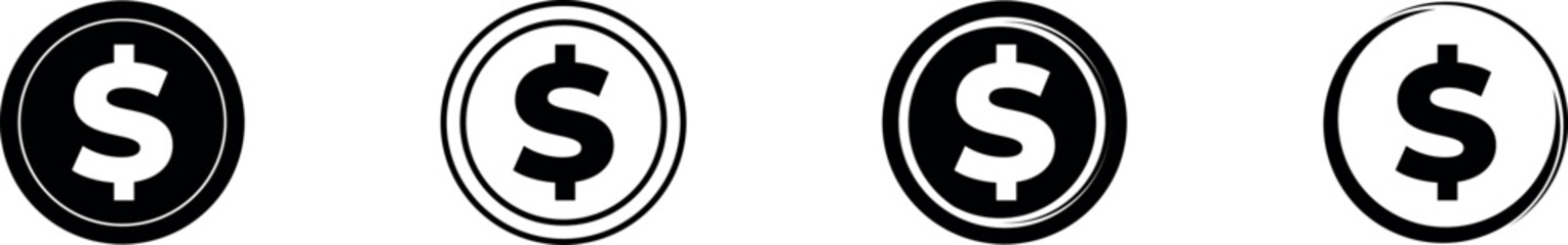dollar coin icon.