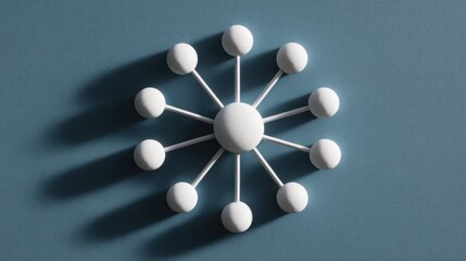 A unique clock made of white balls displaying time with a creative and modern approach for contemporary design