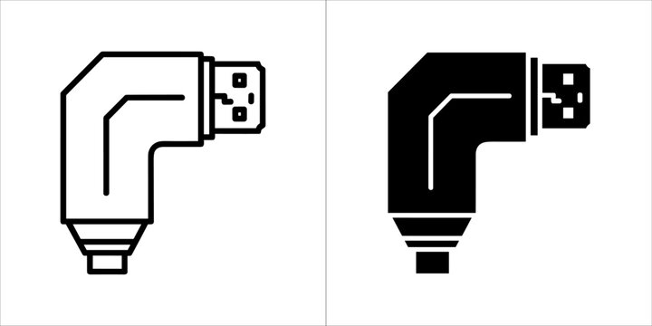Right angle usb c connector