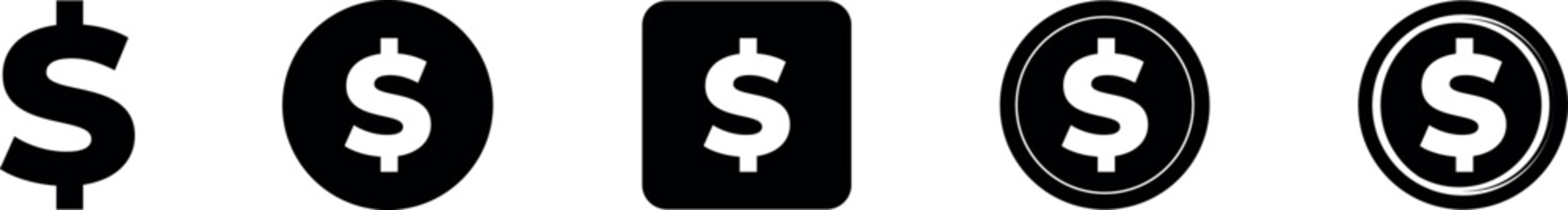 Dollar sign. Usd vector icon. Us dollar symbol. Money coin isolated.