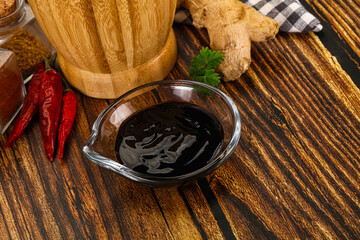 Asian unagi sauce in the bowl