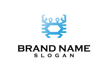 Crab logo design template