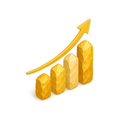 Abstract graph of rising gold prices