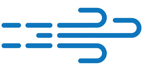 Obraz premium Wind line icon simple design. Wind icon weather symbol. Air flow sign. Blowing wind doodle. Cold, cool, fresh breeze pictogram. Nature element. Climate forecast graphic. Outline vector illustration. 