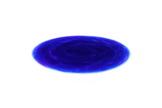 Blue glowing energy portal vortex on transparent background