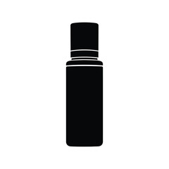 Black silhouette of a bottle with a cap white