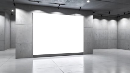 Blank wall in modern art gallery space. - Powered by Adobe