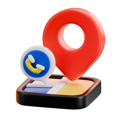 Helpline Location 3D Icon