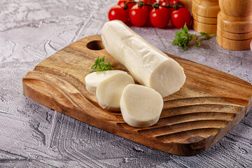 Italian dairy - mozzarella cheese with slices