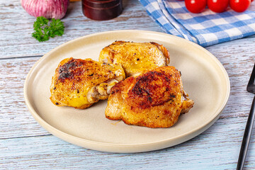 Roasted chicken thighs with spices