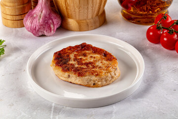 Fried salmon minced fish cutlet