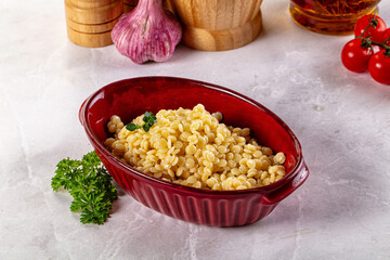 Boiled ptitim grain wheat pasta