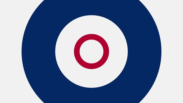 Showcases the royal air force roundel with red, white, and blue colors. Suitable for aviationthemed designs and historical content.