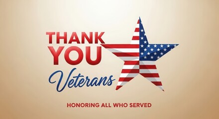 Grateful Veterans Day Card with American Flag Star Design Honoring and Thanking Military Personnel