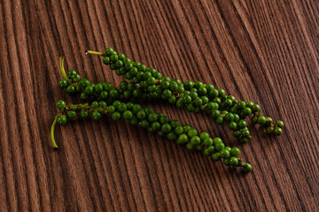 Fresh raw green branch pepper corn