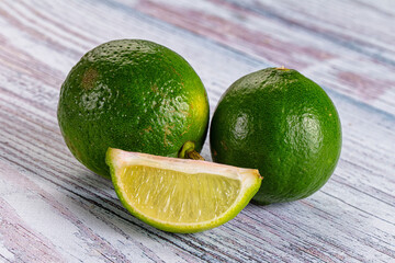 Fresh green sour lime citrus