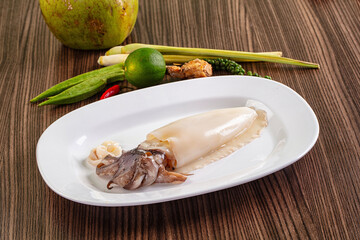 Raw cuttlefish molluck for cooking
