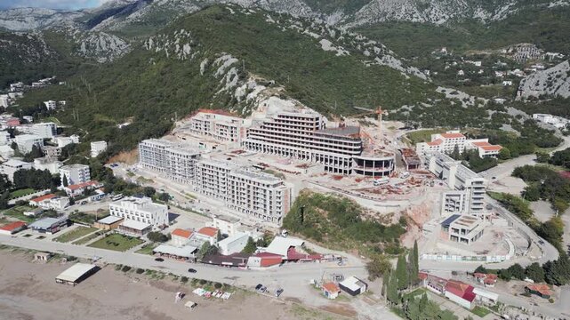 Drone video of Canj, a small coastal town with great tourist potential located in southern Crna Gora.