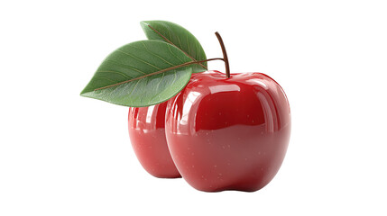red apple isolated on transparent or white background png