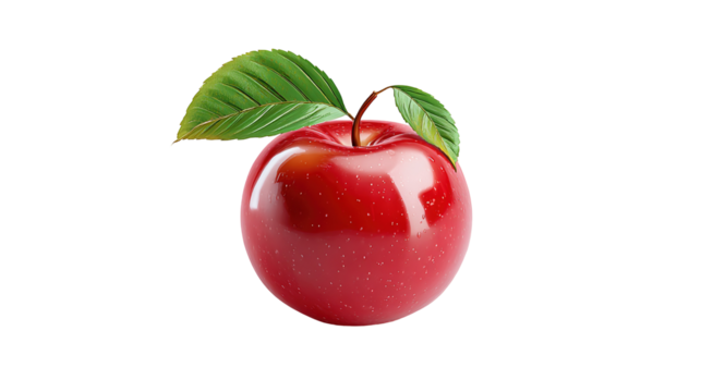red apple isolated on transparent or white background png