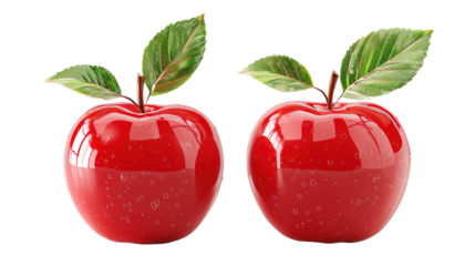 A red apple on Transparent background