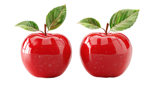 A red apple on Transparent background