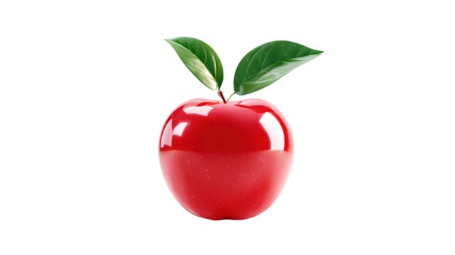 A red apple on Transparent background