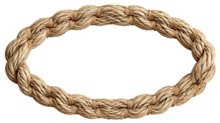 Twisted beige rope isolated on a white background png