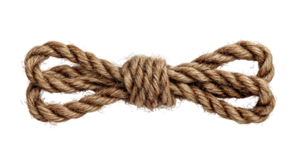 Rope Border Frame Isolated on White Background | Rustic Nautical Decor Element for Invitations, Design Templates and Graphic Overlays