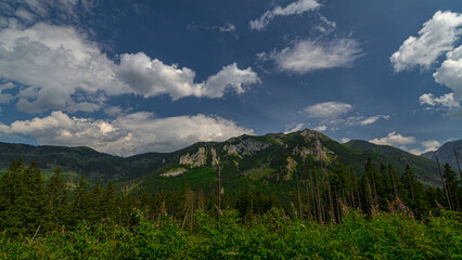 clouds over the mountains