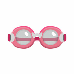 Swimming Goggles Flat Vector Design