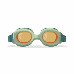 Swimming Goggles Flat Icon Design