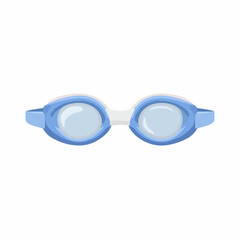 Modern Swim Goggles Flat Vector Icon